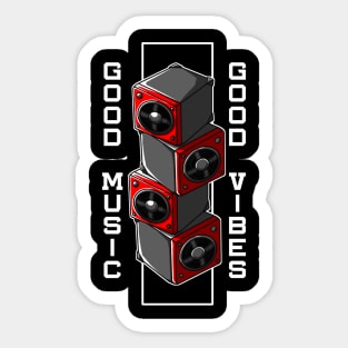 Good Music Good Vibes Speaker Sticker